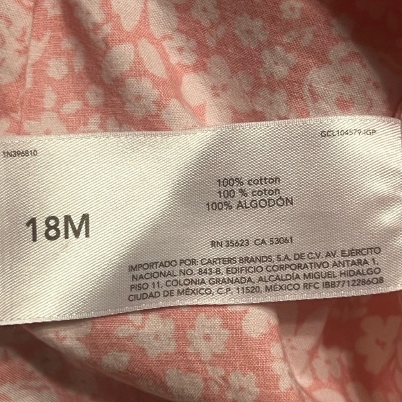 Carter's Pink Floral Casual Dress - Picture 4 of 6